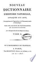 Nouveau dictionnaire d'histoire naturelle, appliquée aux arts, principalement à l'agriculture et à l'économie rurale et domestique