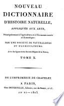 Nouveau Dictionnaire d'histoire naturelle appliquée aux arts, principalement à l'agriculture et à l'economie rurale et domestique: par une Société de naturalistes et d'agriculteurs: avec des figures tirées des trois Règnes de la Nature. Tome 1. [-24.]