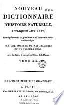 Nouveau Dictionnaire d'histoire naturelle appliquée aux arts, principalement à l'agriculture et à l'économie rurale et domestique, par une Société de naturalistes et d'agriculteurs...