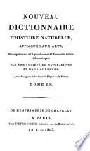 Nouveau dictionnaire d'histoire naturelle