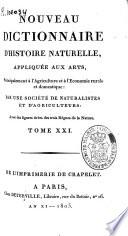 Nouveau dictionnaire d'histoire naturelle