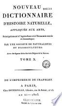 Nouveau dictionnaire d'histoire naturelle