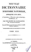 Nouveau dictionnaire d'histoire naturelle