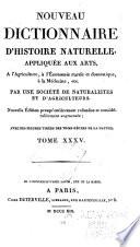 Nouveau dictionnaire d'histoire naturelle