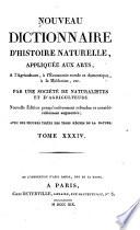 Nouveau dictionnaire d'histoire naturelle