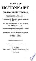 Nouveau dictionnaire d'histoire naturelle,