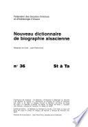 Nouveau dictionnaire de biographie alsacienne