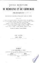 Nouveau dictionnaire de médecine et de chirurgie pratiques illustré de figures intercalées dans le texte ...