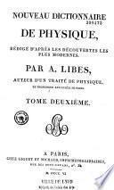Nouveau dictionnaire de physique rédigé d'après les découvertes les plus modernes