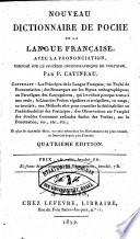 Nouveau dictionnaire de poche de la langue française