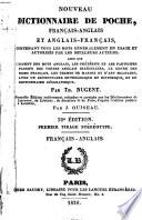 Nouveau dictionnaire de poche, français-anglais, et anglais-français ...