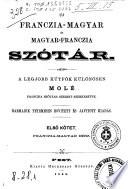Nouveau dictionnaire français-hongrois et hongrois-français