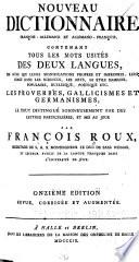 Nouveau dictionnaire françois-allemand et allemand-francois