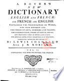 Nouveau dictionnaire francois-anglois et anglois-francois
