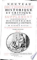 Nouveau dictionnaire historique et critique