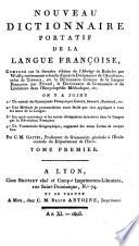 Nouveau dictionnaire portatif de la langue française