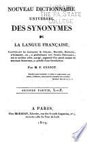 Nouveau dictionnaire universal des synonymes de la langue française