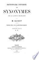 Nouveau dictionnaire universel des synonymes de la langue française