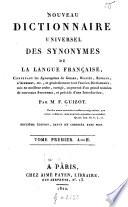 Nouveau dictionnaire universel des synonymes de la langue française