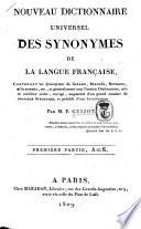 Nouveau dictionnaire universel des synonymes de la langue française