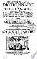 NOUVEAU ET APMLE DICTIONNAIRE De TROIS LANGUES