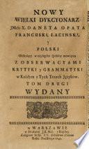 Nouveau grand dictionnaire françois, latin et polonois