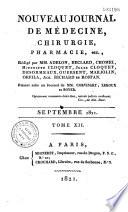 Nouveau journal de médecine, chirurgie, pharmacie, etc