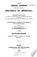 Nouveau manuel complet des aspirans au doctorat en médecine