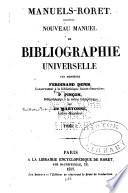 Nouveau manuel de bibliographie universelle
