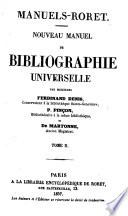 Nouveau manuel de bibliographie universelle