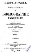 Nouveau manuel de bibliographie universelle