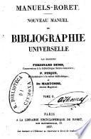 Nouveau manuel de bibliographie universelle