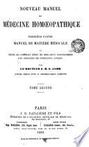 Nouveau manuel de Médecine homaopatique?, 2