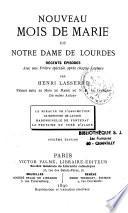Nouveau mois de Marie de N.-D. de Lourdes