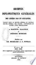 Nouveau recueil général de traités: 1848-1849