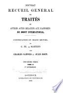 Nouveau recueil général de traités et autres actes relatifs aux rapports de droit international