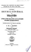 Nouveau recueil général de traités et autres actes relatifs aux rapports de droit international
