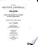 Nouveau recueil général de traités et autres actes relatifs aux rapports de droit international