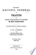 Nouveau recueil général de traités et autres actes relatifs aux rapports de droit international