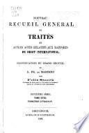 Nouveau recueil général de traités et autres actes relatifs aux rapports de droit international