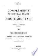 Nouveau traité de chimie minérale: Technétium-rhénium, par L. Schriver, M. L. Jungfleisch, S. Tribalat