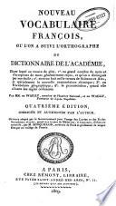 Nouveau vocabulaire françoise, ou, L'on a suivi l'orthographe du Dictionnaire de l'Académie