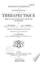 Nouveaux éléments de matière médicale et de thérapeutique
