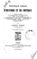 Nouveaux essais d'histoire et de critique