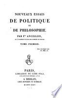 Nouveaux essais de politique et de philosophie