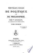 Nouveaux Essais De Politique Et De Philosophie