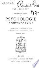 Nouveaux essais de psychologie contemporaine