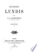 Nouveaux lundis par C.-A. Sainte-Beuve