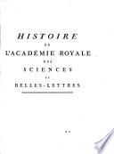 Nouveaux memoires de l'Academie Royale des Sciences et Belles-Lettres