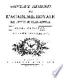 Nouveaux mémoires de l'Académie royale des sciences et belles-lettres